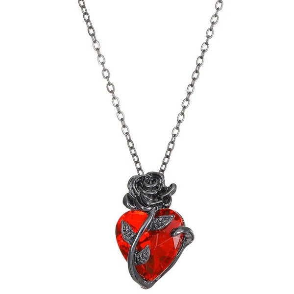 Gothic Rose Red Love Ketting