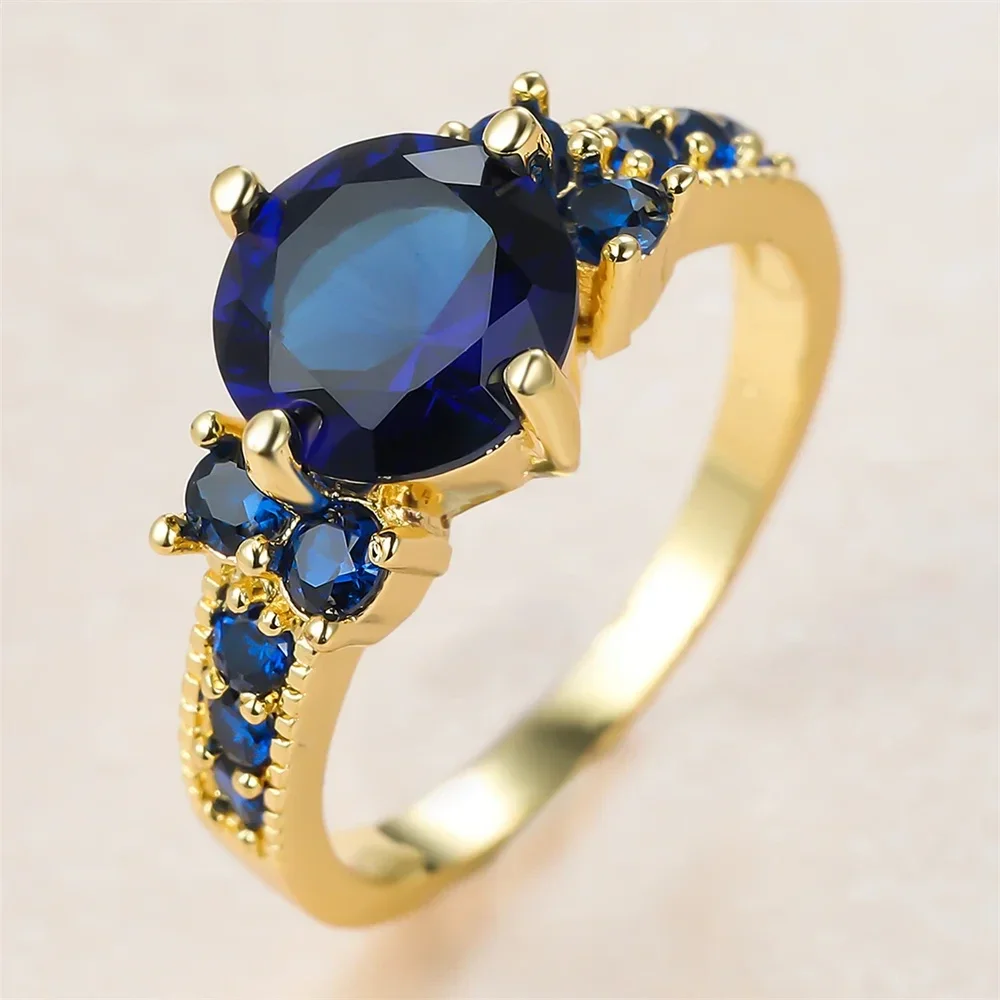 Sprankel Blauw Zirkonia Ring