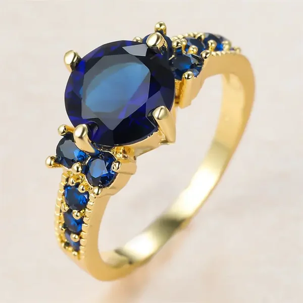 Sprankel Blauw Zirkonia Ring