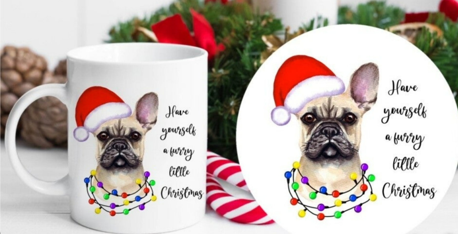 Kerstmok  Have yourself a furry little Christmas met naam!