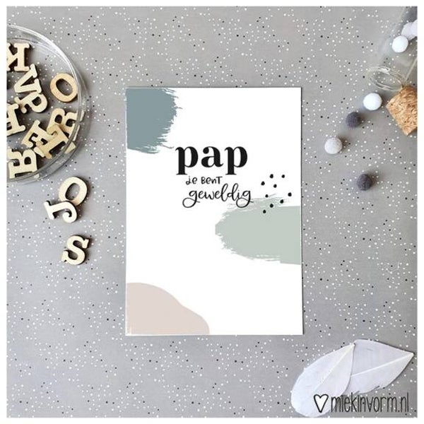 Kaart Pap je bent geweldig
