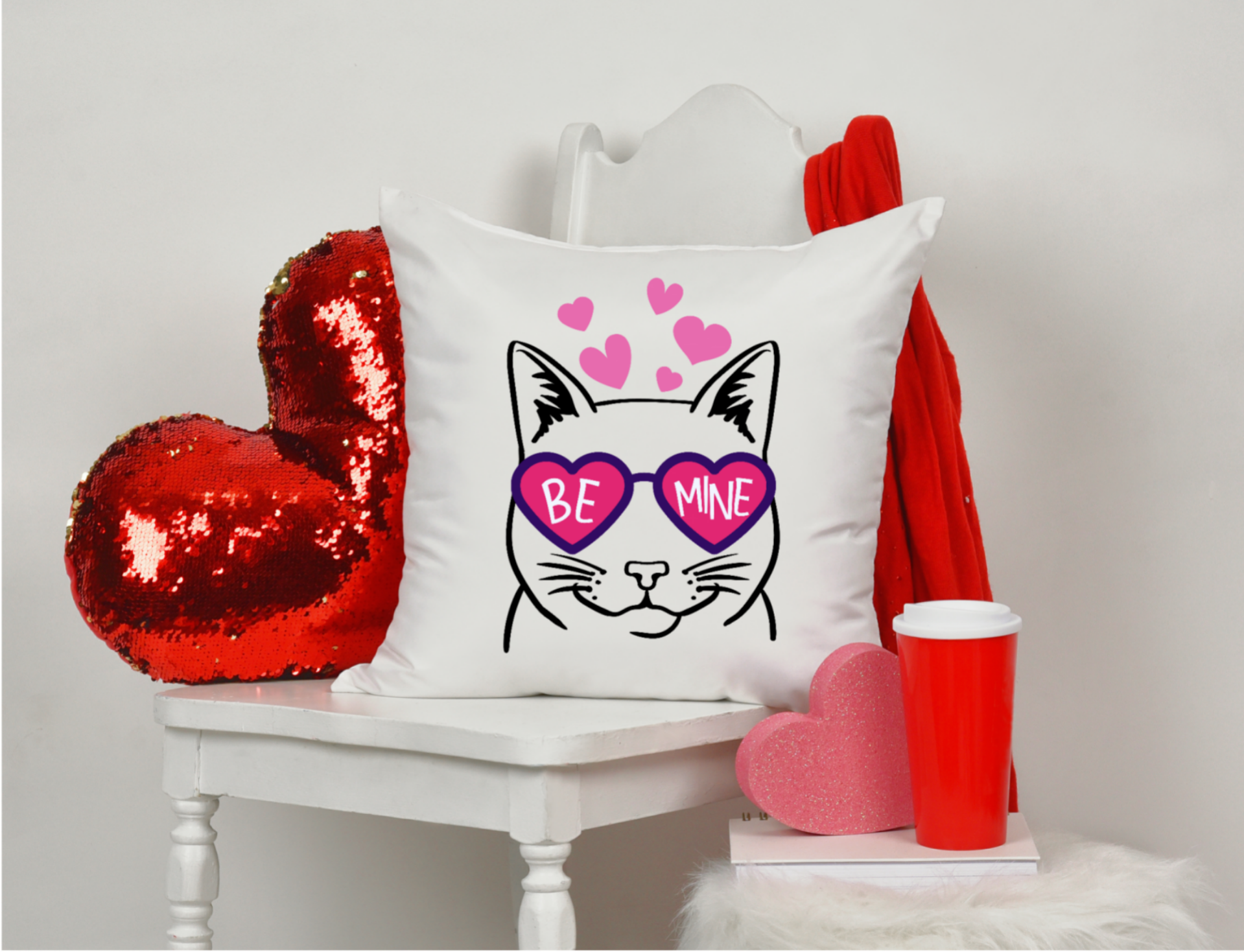 Valentijn Kussenhoes Kat Be Mine