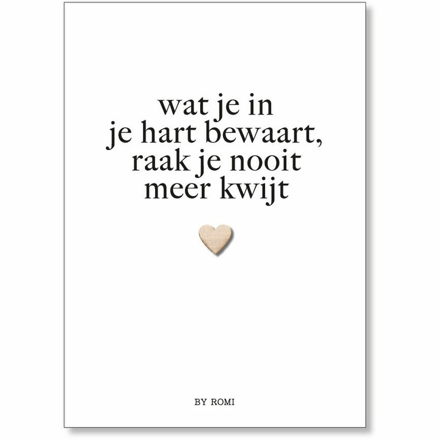 Kaart Wat je in je hart bewaard