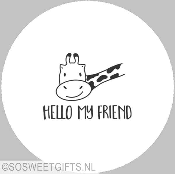 Kinderbordje Serie Cute Animals Giraffe Hello