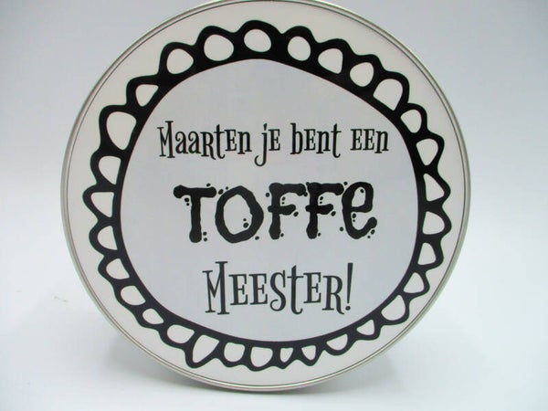 Trommel rond, design zwart wit