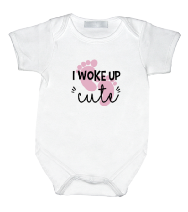 Rompertje met print: I woke up cute