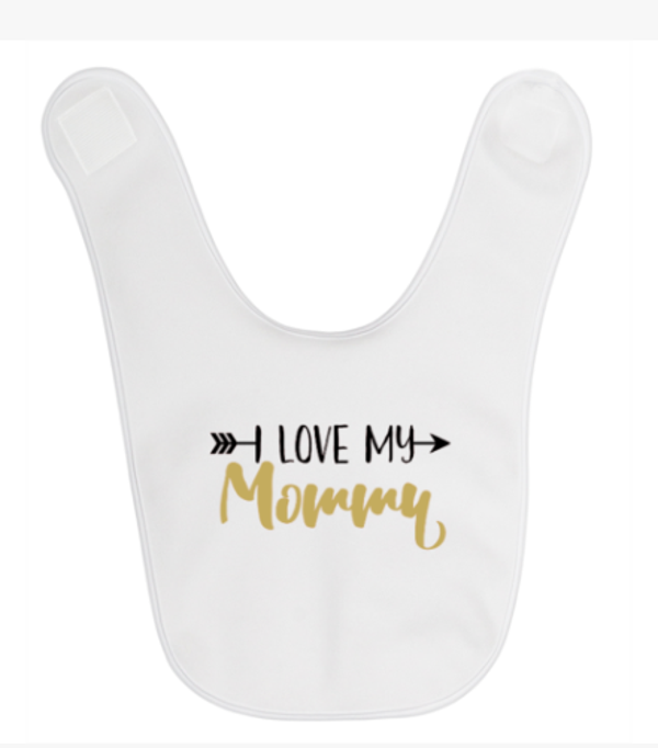 Slabbetje met print: I love my Mommy