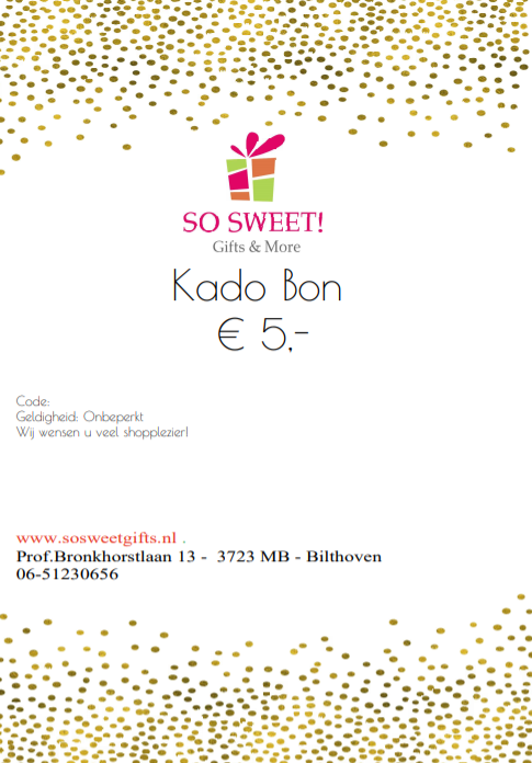 Kadobonnen So Sweet Gifts & More