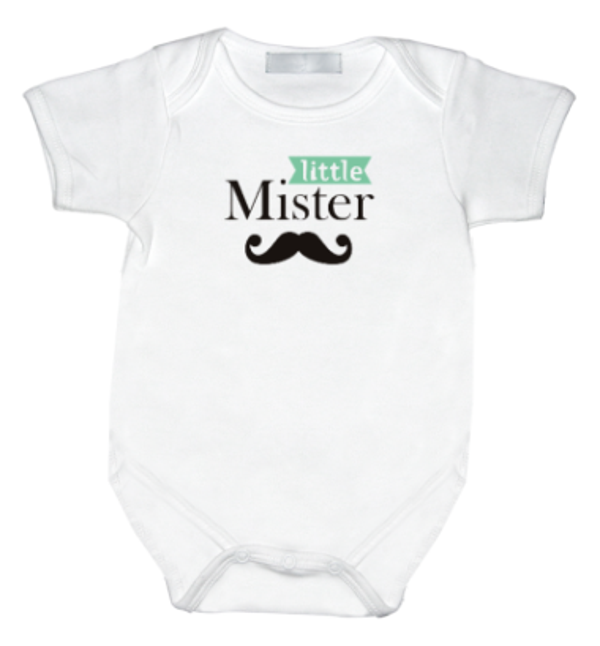 Rompertje met print: Little mister