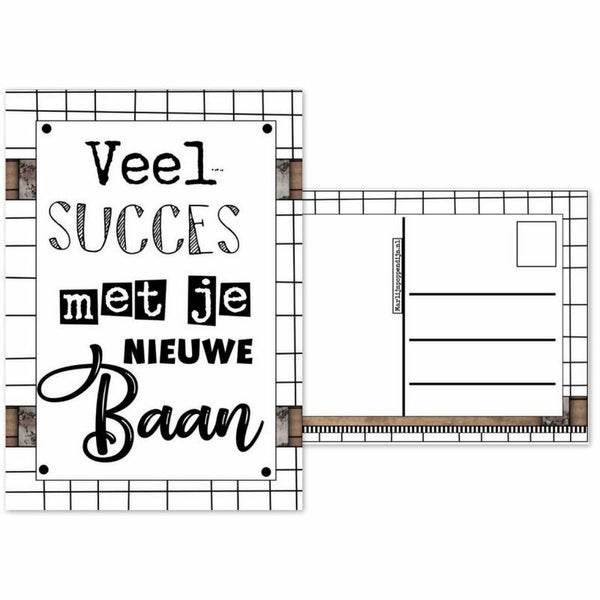 Kaartje A6, Veel succes met je nieuwe baan