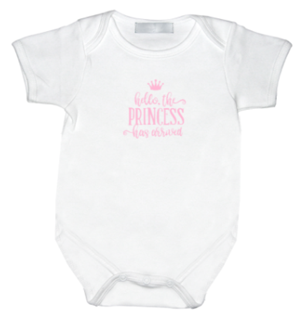 Rompertje met print: Hello the princess has arrived