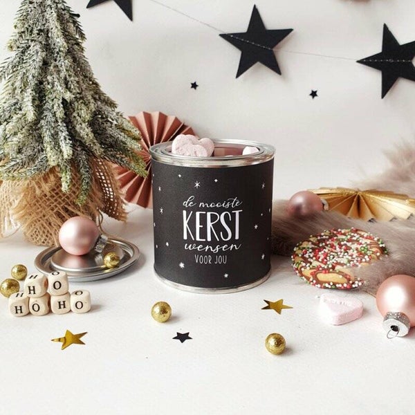 Blikje chocolaatjes De mooiste kerstwensen voor jou