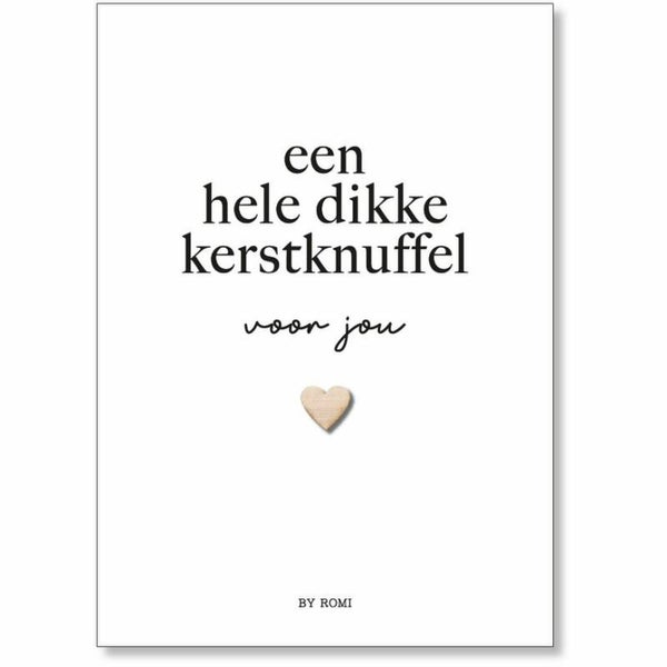 Kaart Een hele dikke kerstknuffel