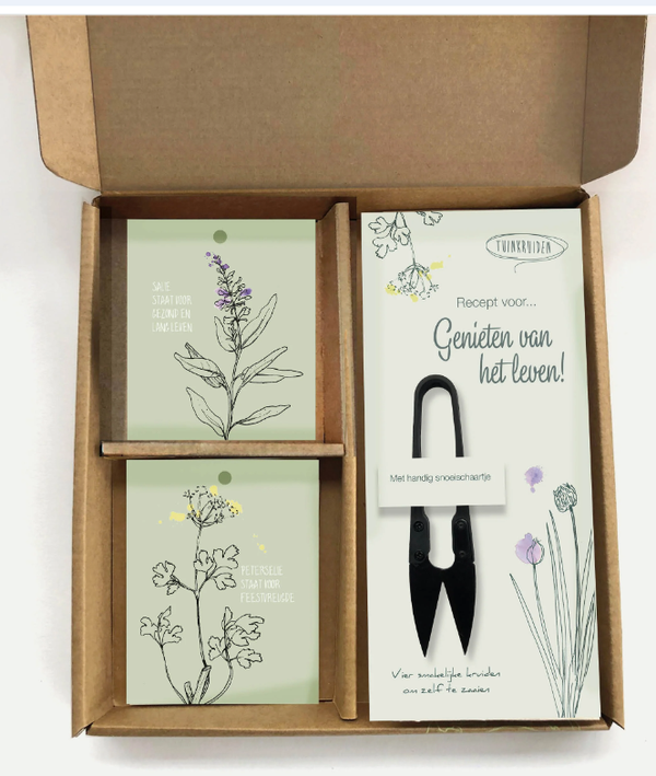 Kado doosje Tuinkruiden Genieten van het leven