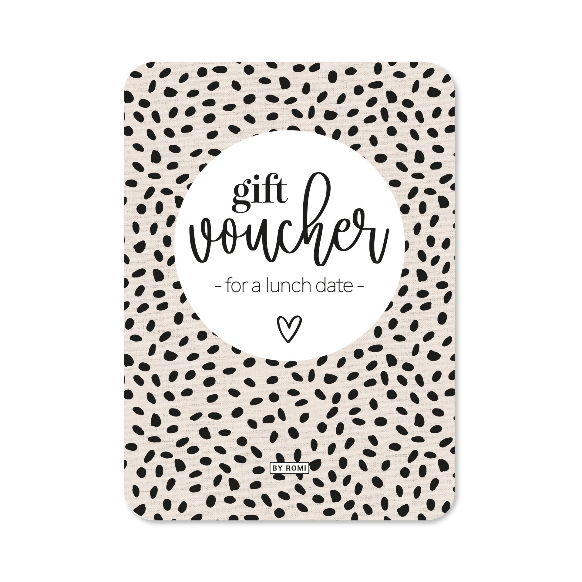 Giftvoucher for a lunch date.By Romi