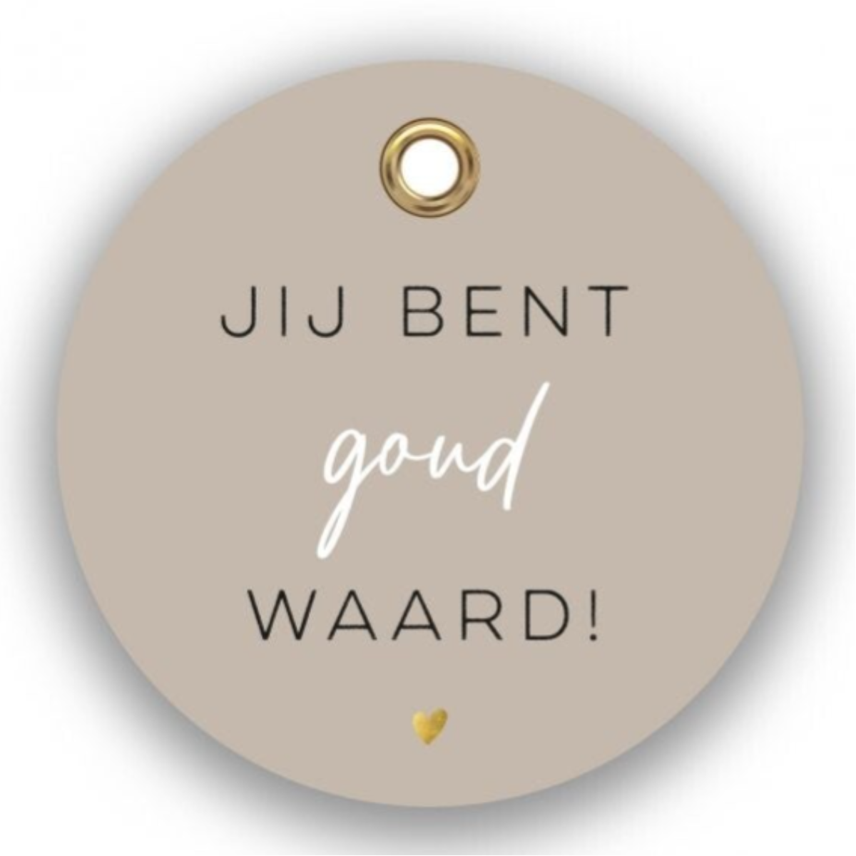 Kadolabel Jij bent goud waard