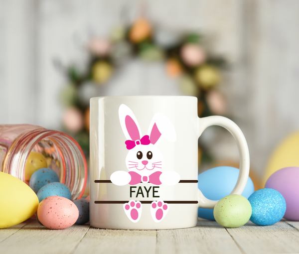 Mok Paashaas met naam Roze