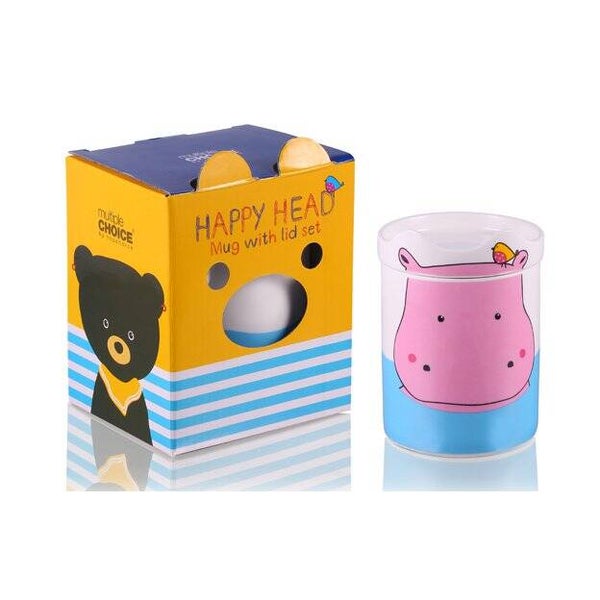 Hip Hipo,Happy Head mok mèt deksel, porselein