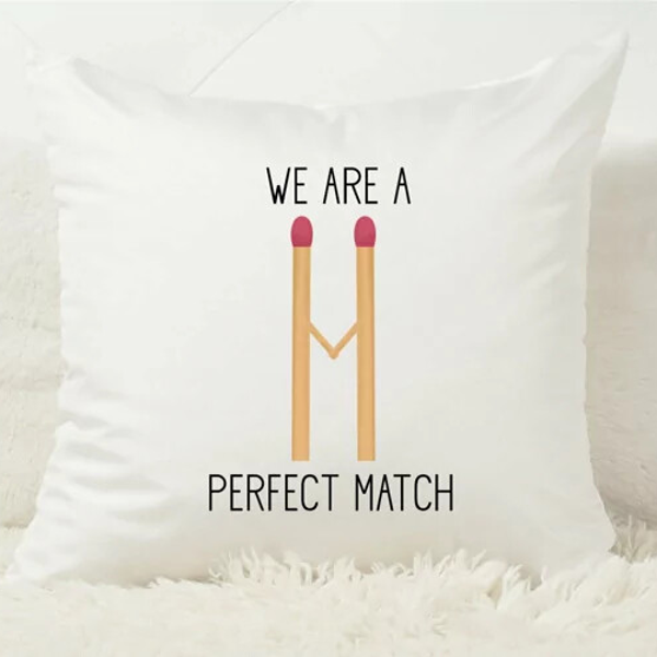 Kussen We are a perfect Match