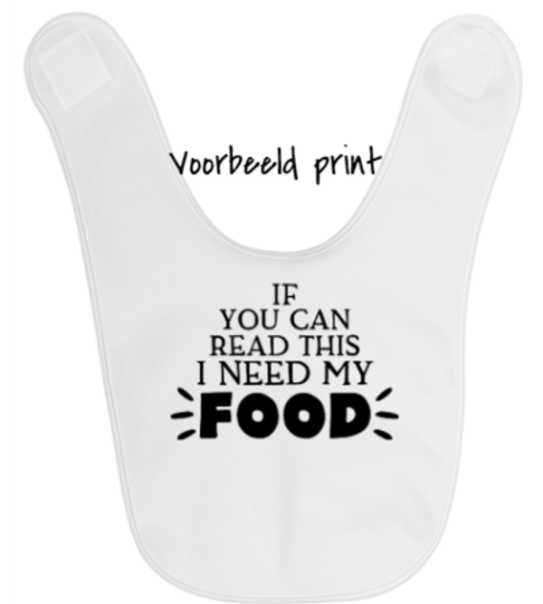 Slabbetje met print: If you can reed this