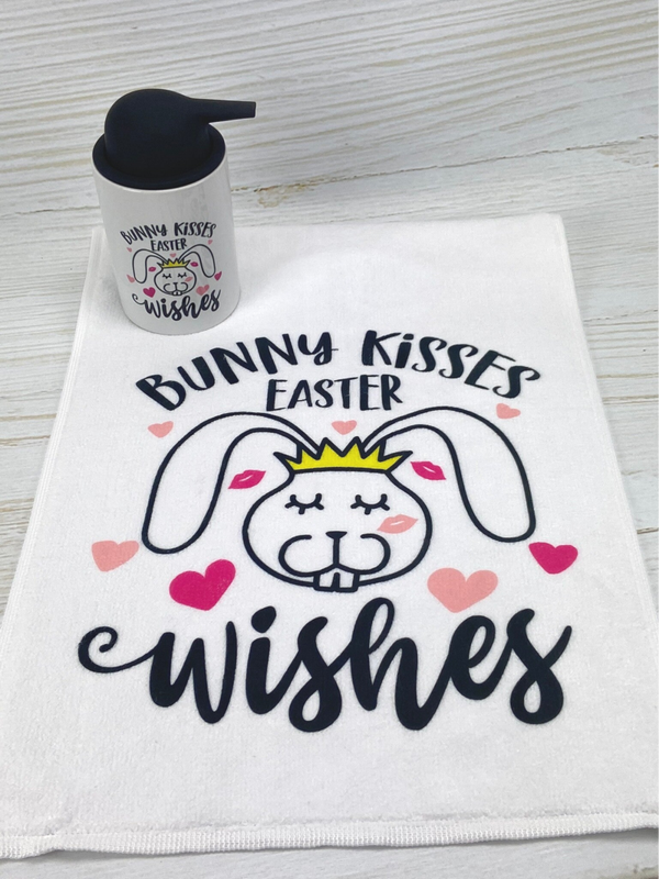 Gastendoekje Bunny kisses Easter wishes