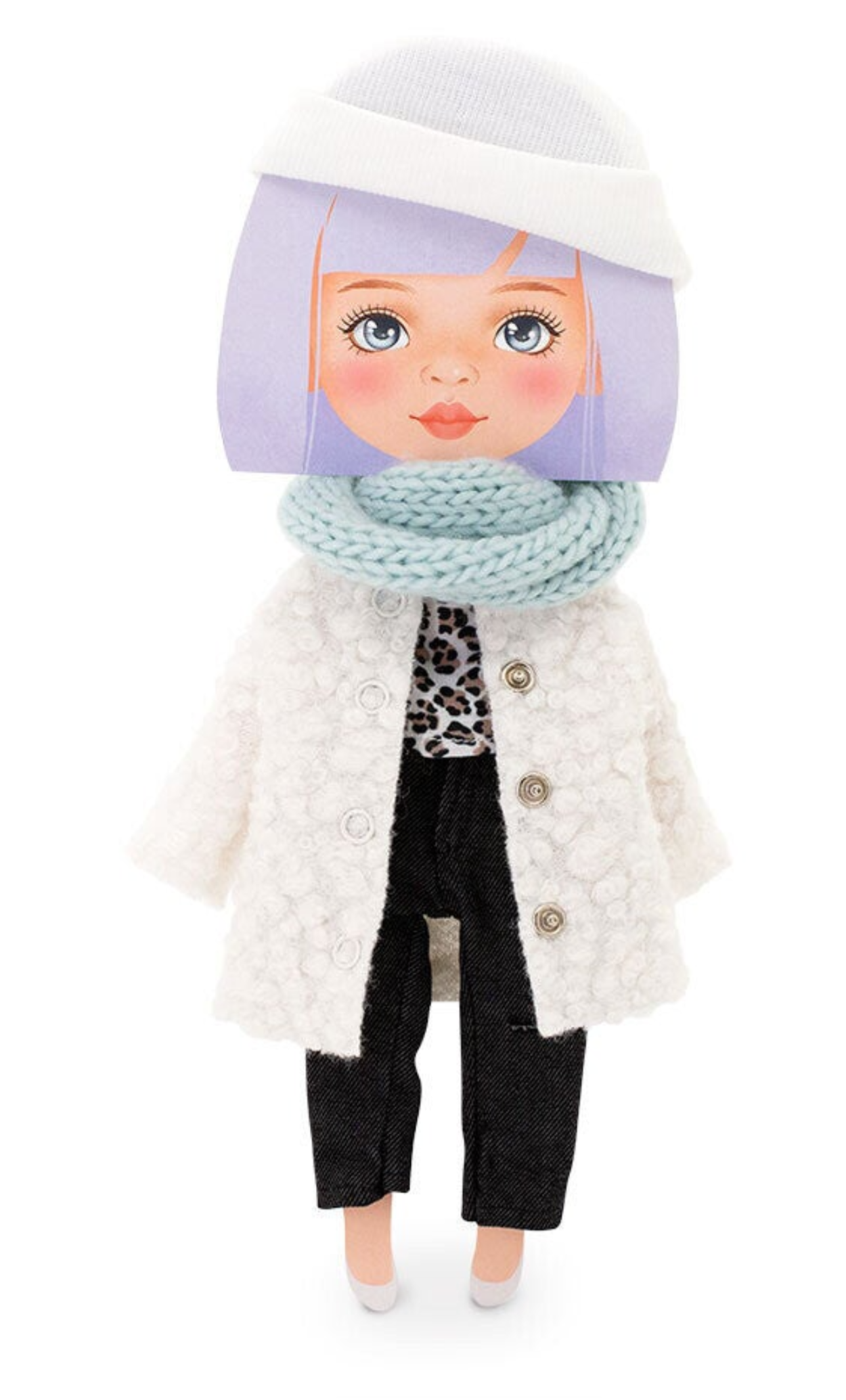 Kledingsetje Sweet Sisters White fur coat