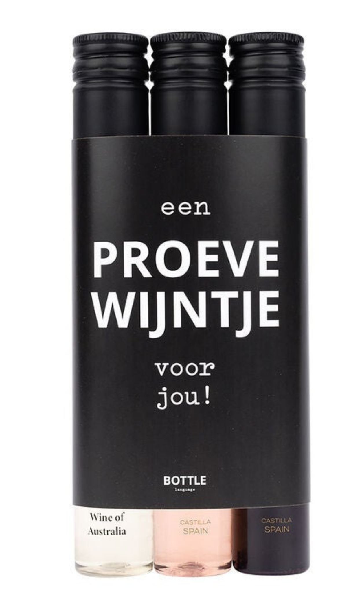 Proevewijntje: Tubes gevuld met rode, witte wijn & Rosé
