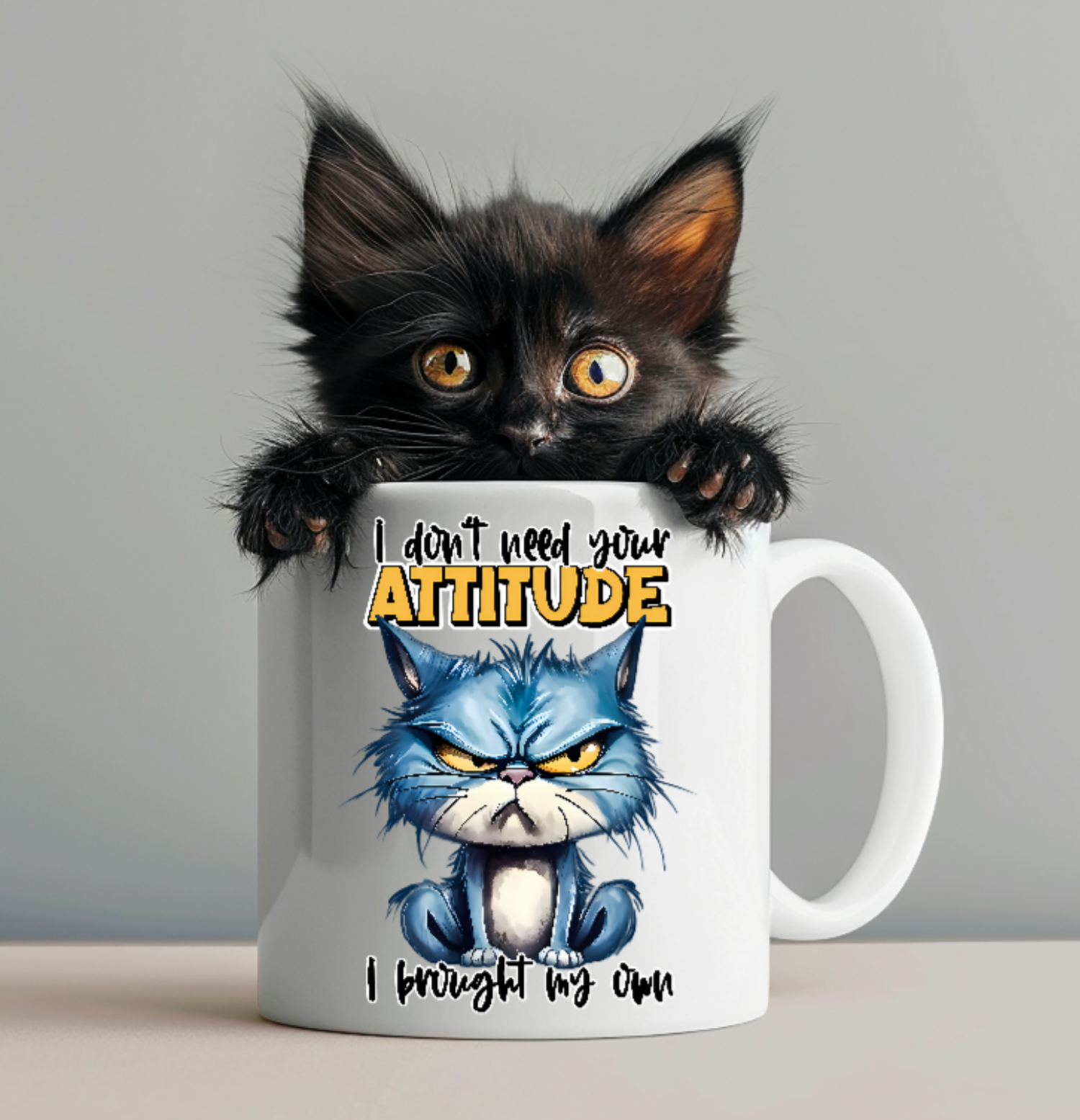 Mok Cat I don't need your attitude. I brought my own!