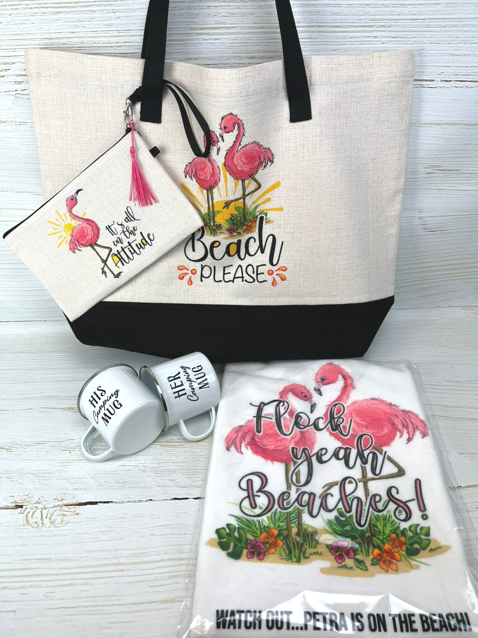 Tas, shopper/strandtas eigen ontwerp