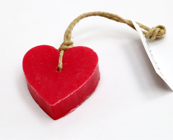 Zeephartje rood, aan touw