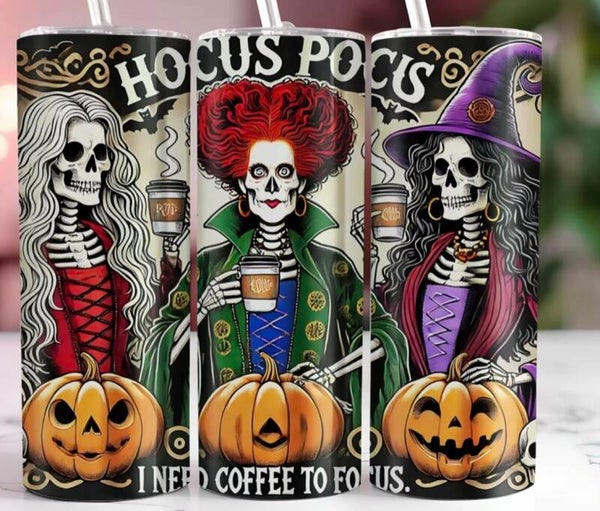 Thermosfles met rvs rietje Skeleton Halloween