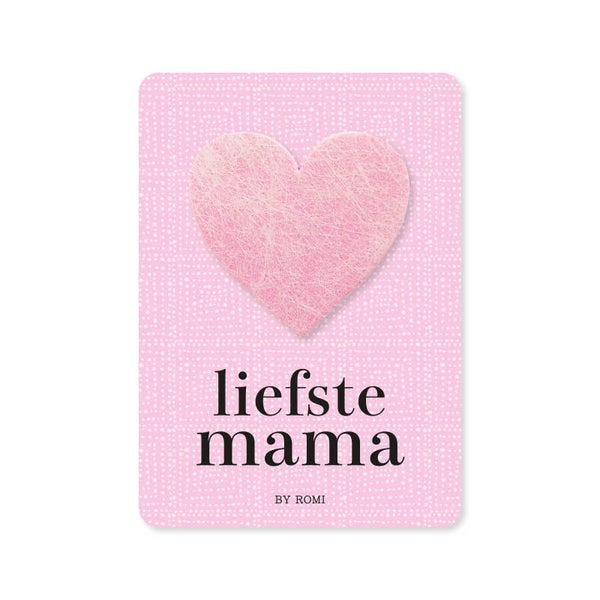 Liefste mama / Kaart + hart