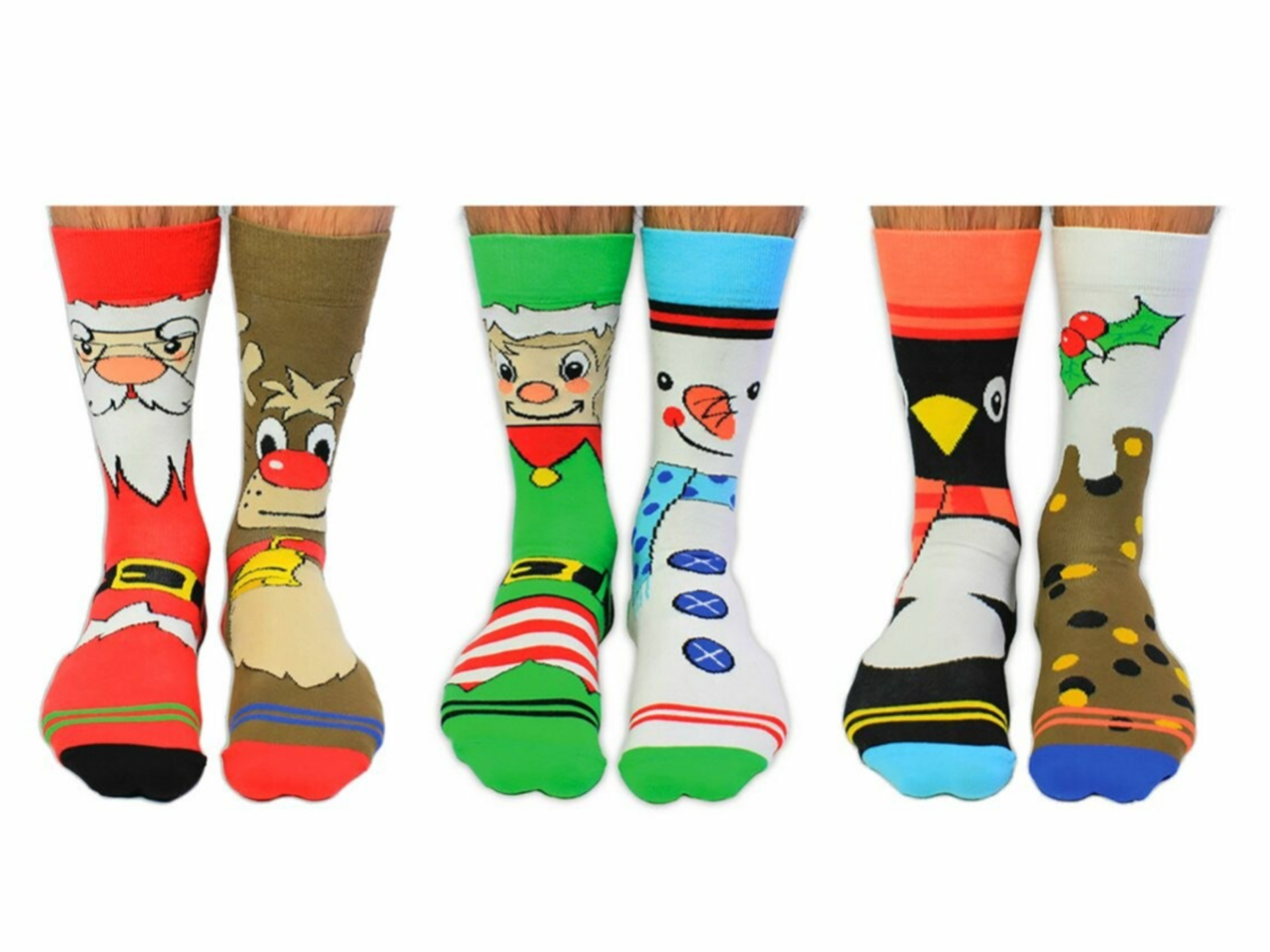 Kerst Sokken Santa Banta Mismatched 40-46