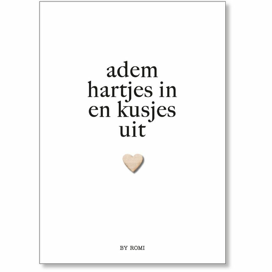 Kaart Adem hartjes in en kusjes uit