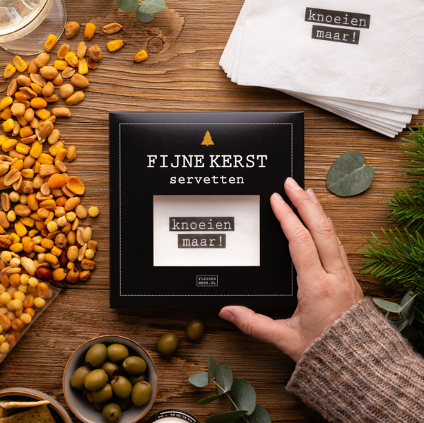 Kerstservetten: Knoeien maar!