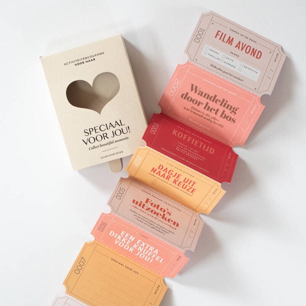 Speciaal voor jou. Doosje met coupons.