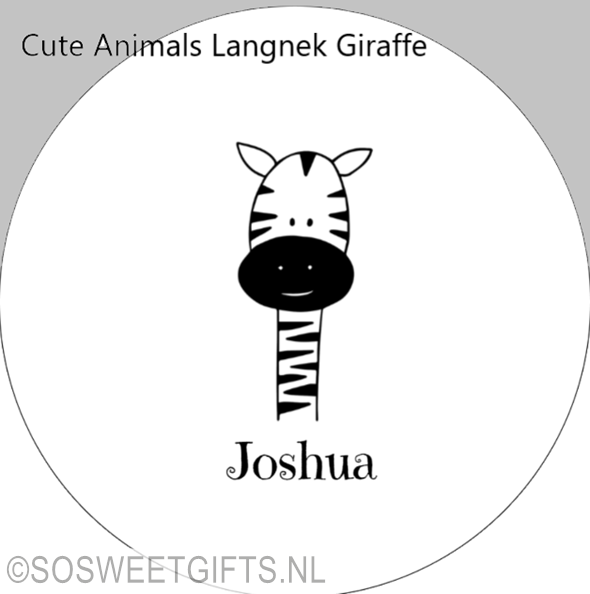 Kinderbordje Serie Cute Animals Langnek Giraffe