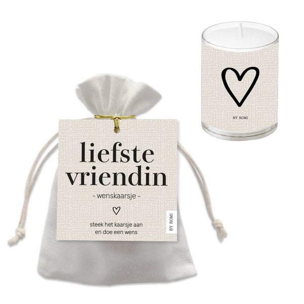 Wenskaarsje Liefste vriendin