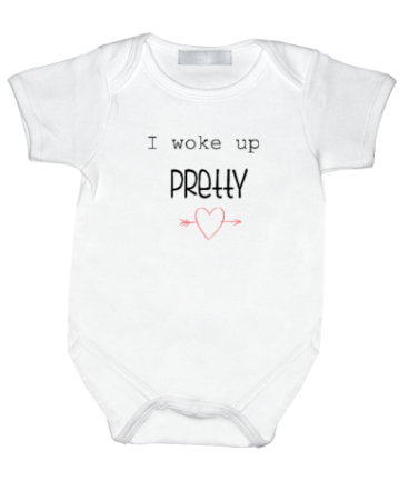 Rompertje met print: I woke up pretty