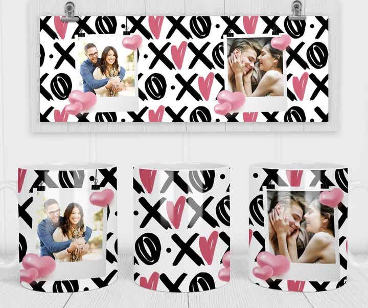 Mok XOXO zwart roze