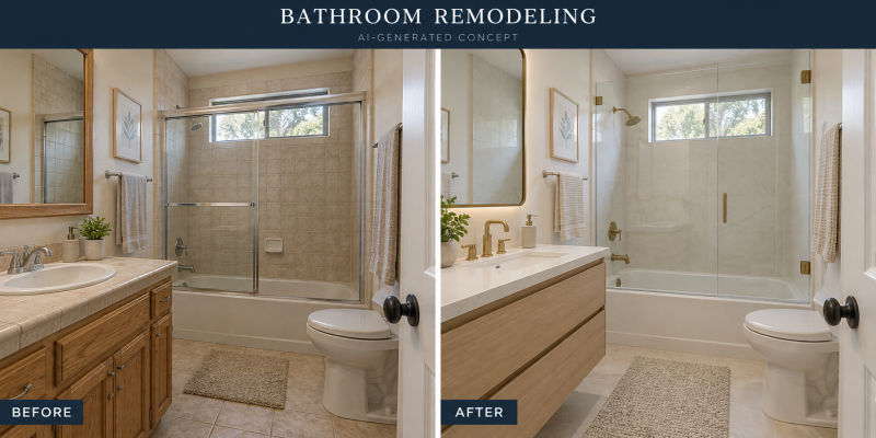 Bathroom remodeling — AI concept