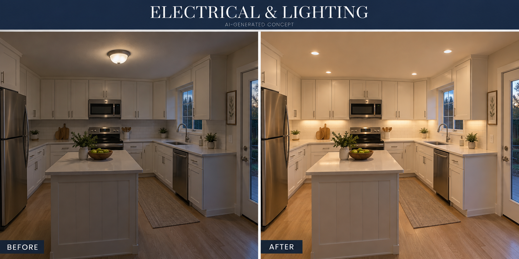 Electrical & lighting before