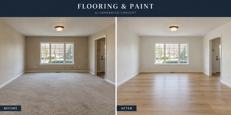 Flooring &amp; paint — AI concept