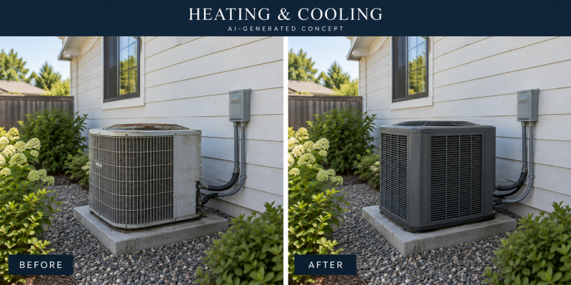 Heating &amp; cooling — AI concept