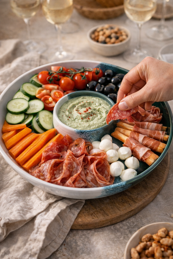 Handgemaakte Chip & Dip Schaal - Large