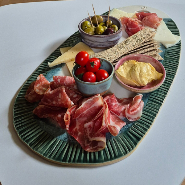 XXL Tapasplank van Keramiek – Handgemaakt Serveerbord voor Kaas & Hapjes