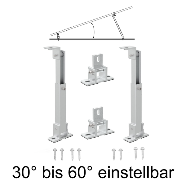 Aufständerung für Solarmodule / Montagesystem für Balkonkraftwerk / Halterung / Winkel verstellbar