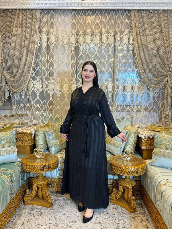 Caftan jawhara brodé noir