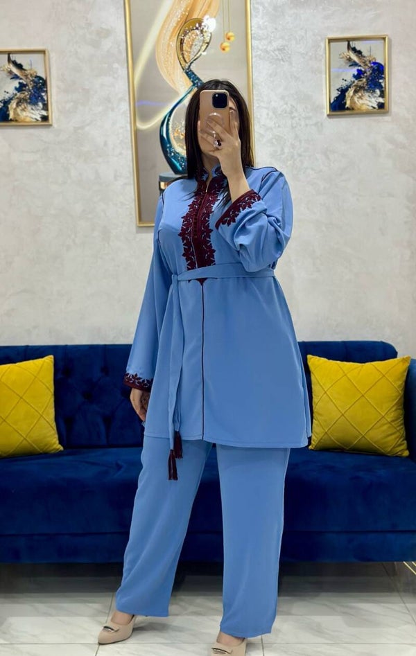 Ensemble jabadour bleu