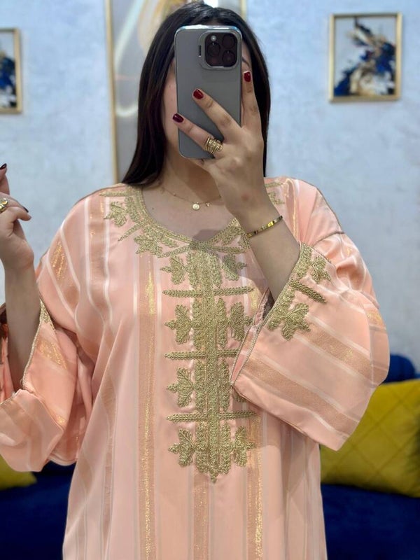 Gandoura caftan jawhara rose
